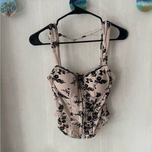 Windsor Black Floral Bustier